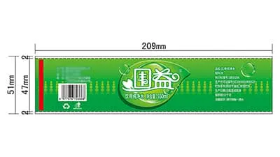 Этикетка с термоплавким клеем для бутылки питьевой воды